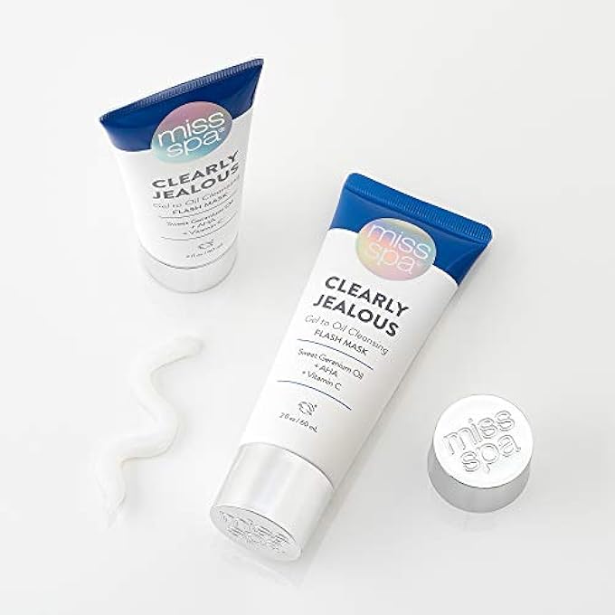 MISS SPA GEL CLEANSING FLASH FACE MASK FOR WOMEN, VITAMIN C, MAKE-UP REMOVER, ALPHA HYDROXY ACID, ANTIOXIDANT, REMOVE IMPURITIES & DIRT, EXFOLIATE & BRIGHTEN SKIN, DERMATOLOGIST TESTED,2 OZ. - Image 3